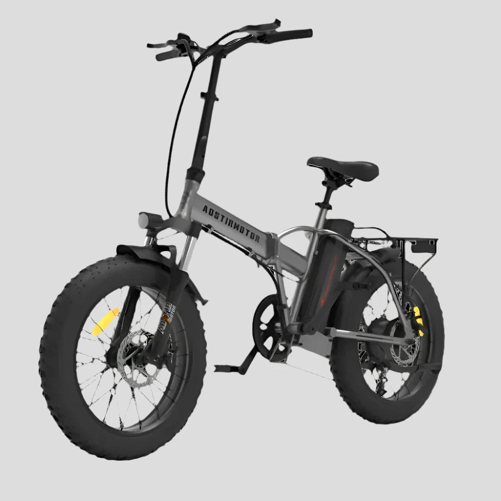 Aostirmotor A30 Folding Electric Bike 20 inch Fat Tire , with 750W Motor, 48V 12.5AH