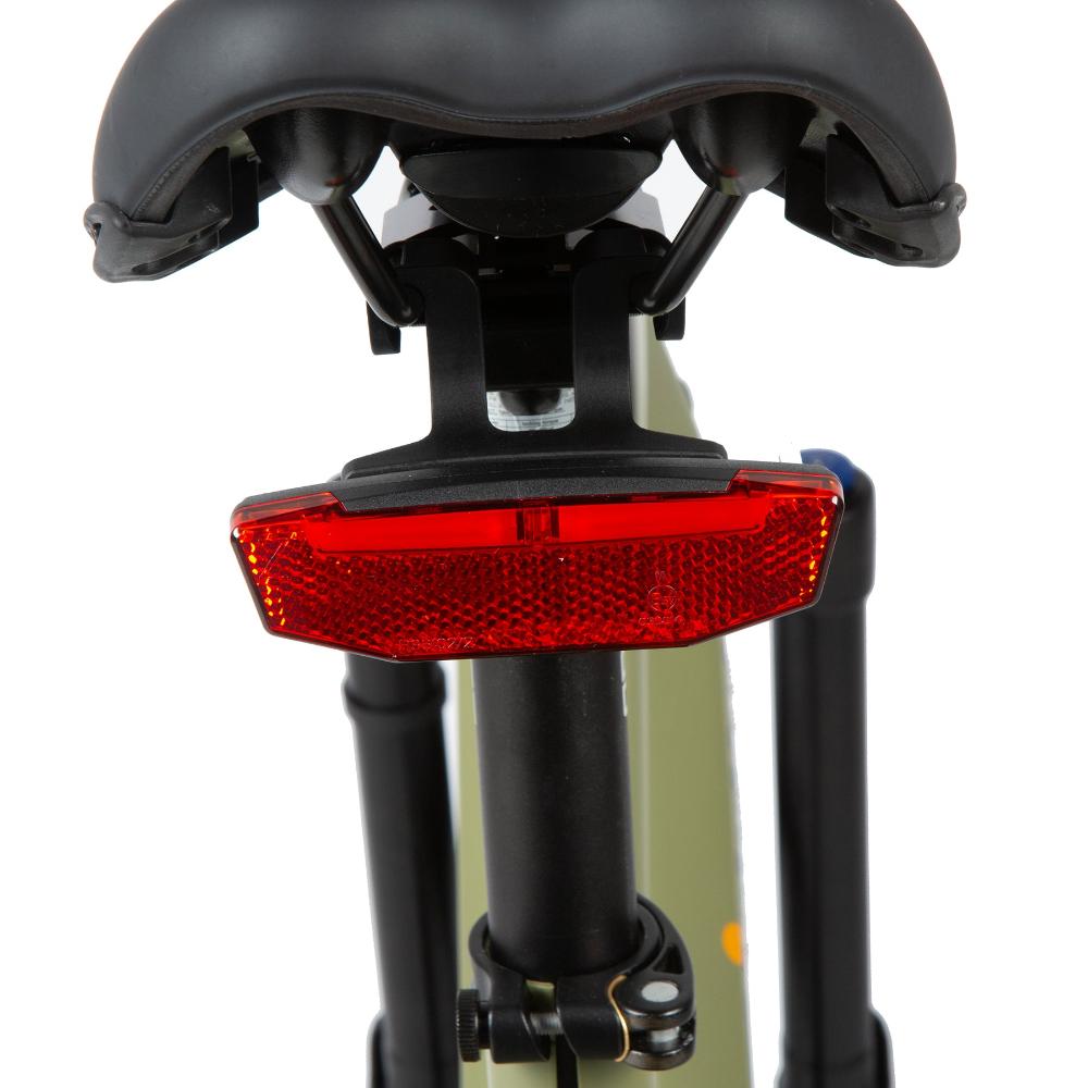 Rear Brake light of the Specter-S Fat Tire Electric Mountain Bike by Eunorau - High-performance off-road full suspension eBike with Bafang Ultra Mid-Drive Motor, dual battery option, advanced suspension, and rugged 26” fat tires, designed for hunters, adventurers, and trail enthusiasts."