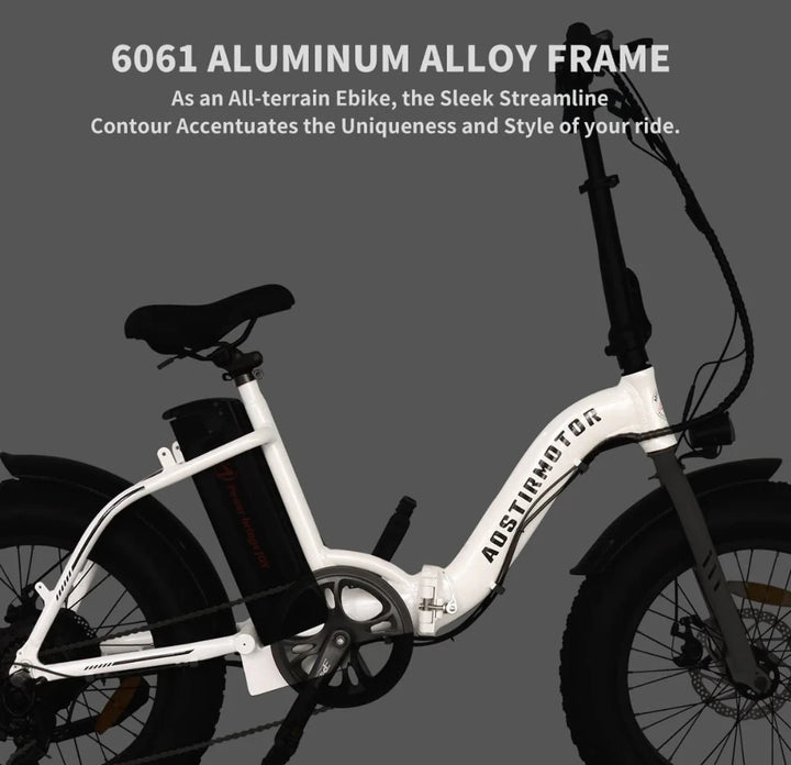 Aostirmotor G20 Folding  Step thru Fat Tire Electric Bike